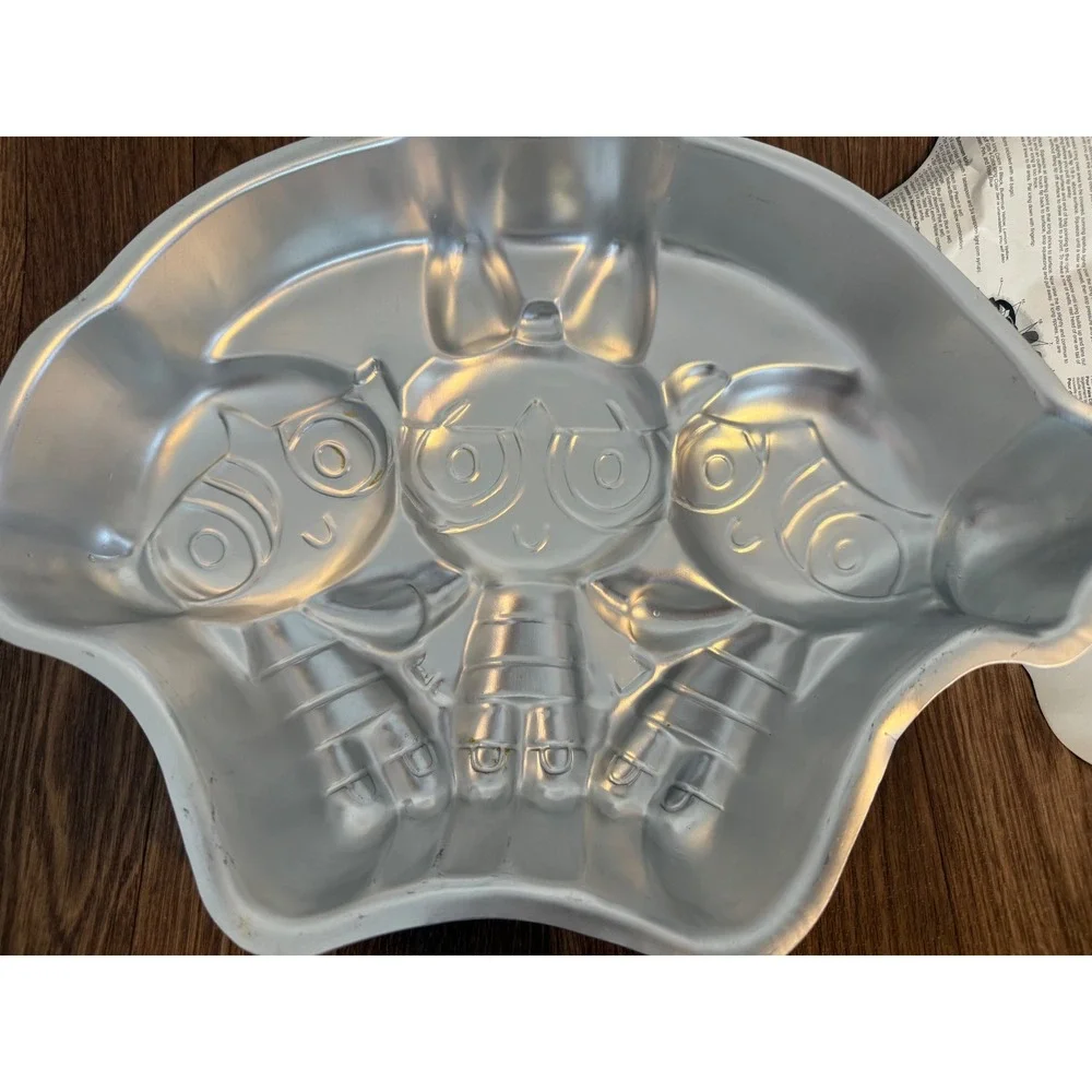 Wilton Powerpuff Girls‎ Cake Pan Vintage 2000 Cartoon Network Aluminum 2105-9902